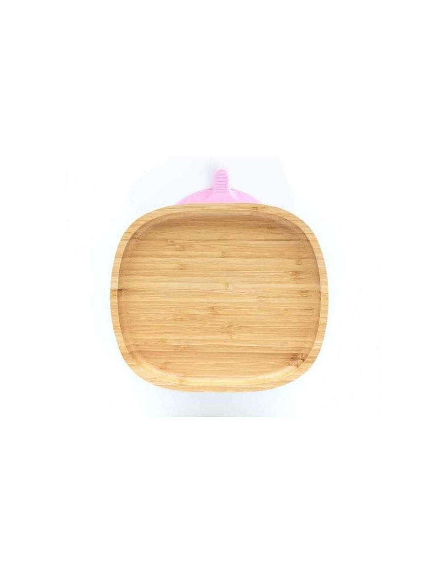 Alimentacion Eco Rascals | Plato Bamb Toddler "Sin Compartimentos" Rosa De Eco Rascals