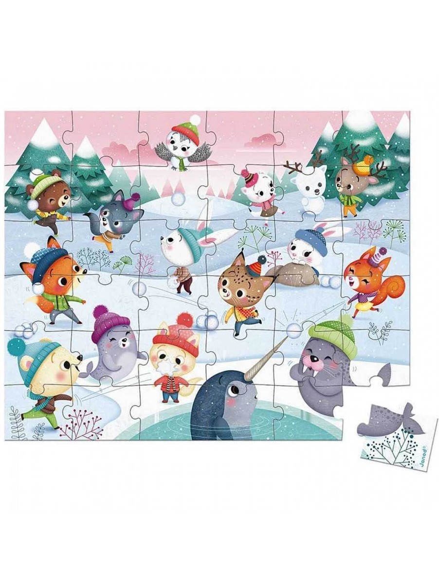 Juguetes Janod | Puzzles Fiesta En La Nieve Janod