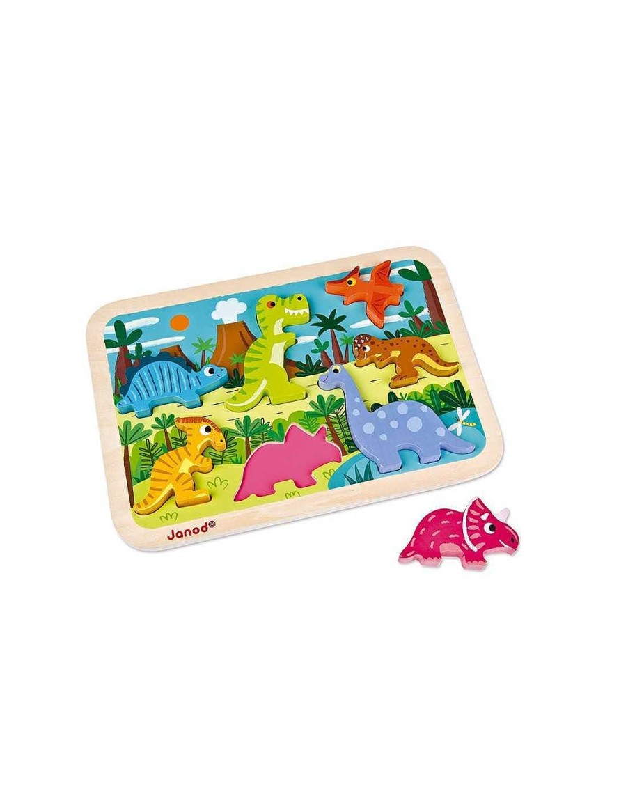 Juguetes Janod | Chunky Puzzle Dinosaurios De Janod