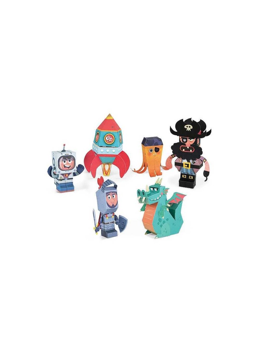 Juguetes Janod | 6 Figuritas Paper Toys De Janod