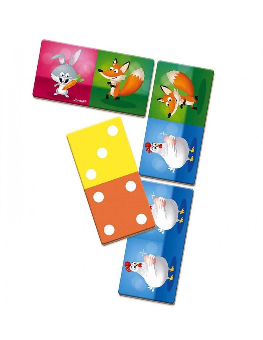 Juguetes Janod | Juego De Domin Dominos Rigolooo De Janod