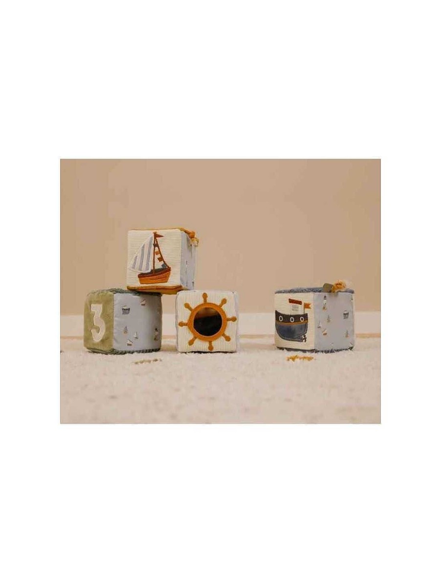 Juguetes Little Dutch | Cubos Blanditos Sensoriales Sailors Bay De Little Dutch