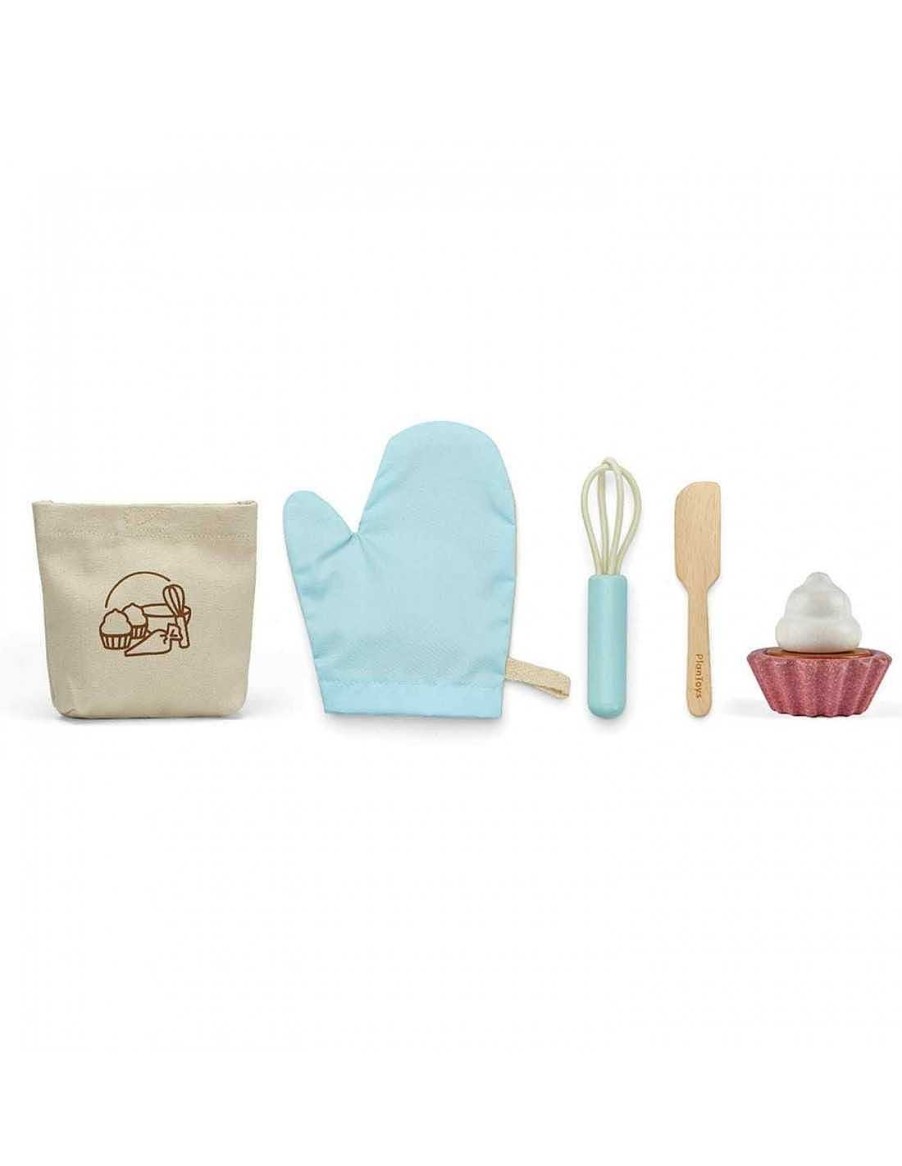 Juguetes PlanToys | Set De Reposter A Cupcake De Plantoys