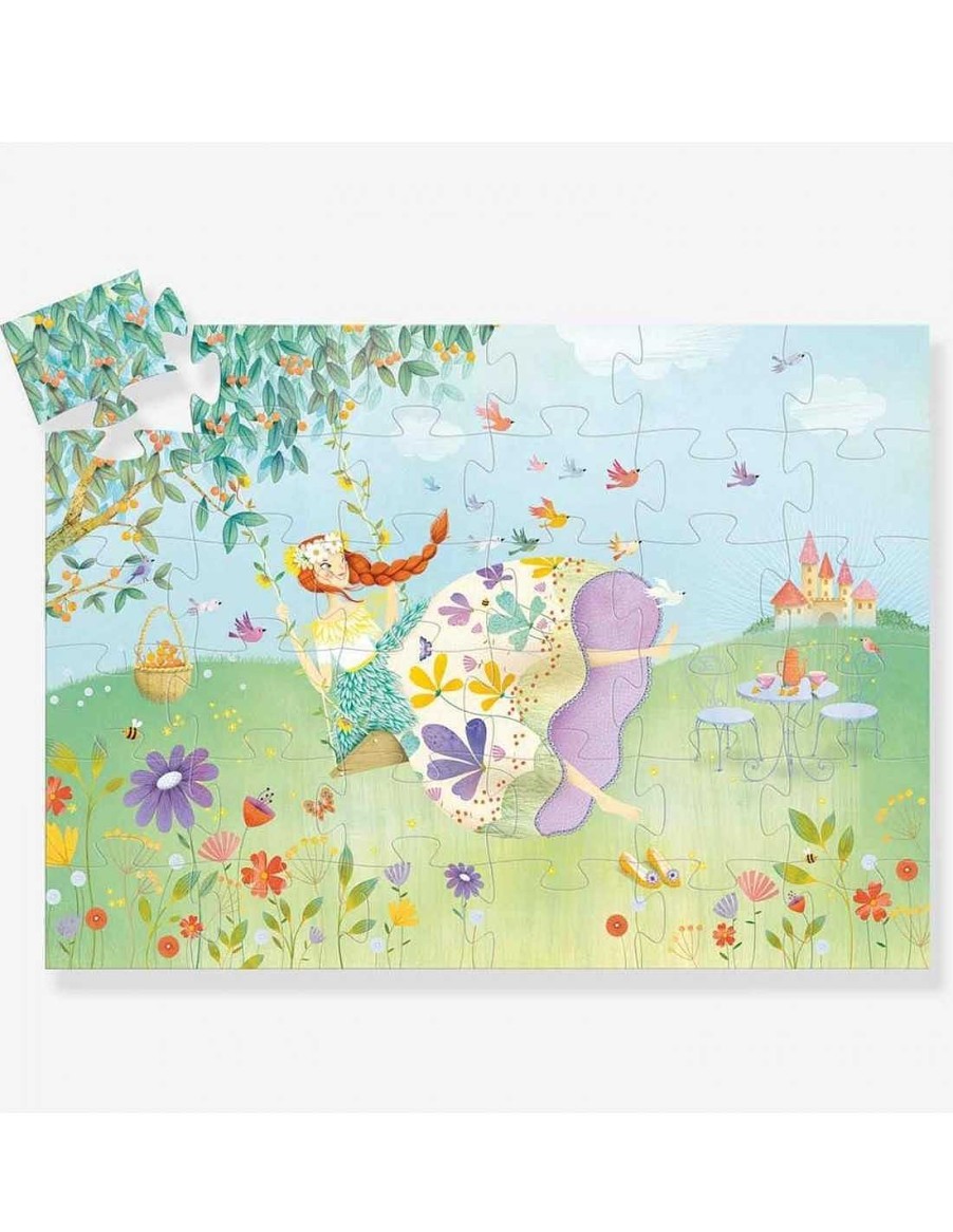 Juguetes Djeco | Puzzle Silueta La Princesa De Primavera De Djeco