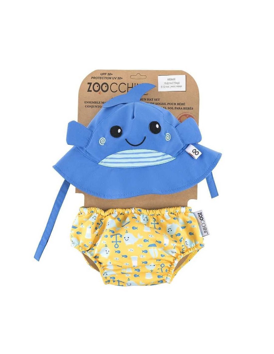 Bebes Y Ninos Zoocchini | Ba Ador Pa Al Bebe Y Gorro Uv Ballena De Zoocchini