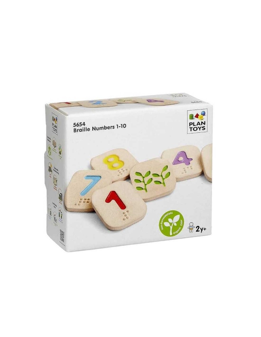 Juguetes PlanToys | Juego N Meros En Braille De Plantoys