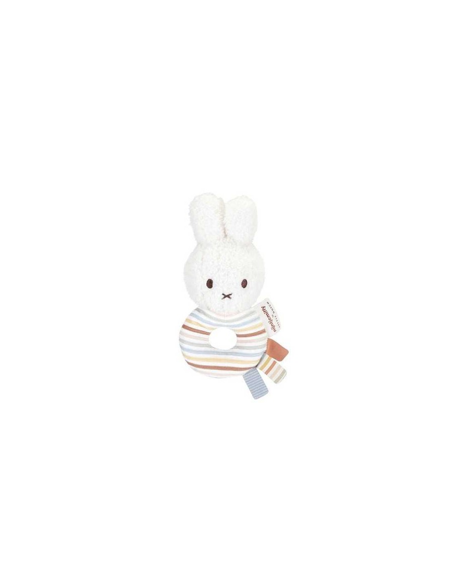 Juguetes Little Dutch | Sonajero Miffy Vintage Rayas Soleadas De Little Dutch