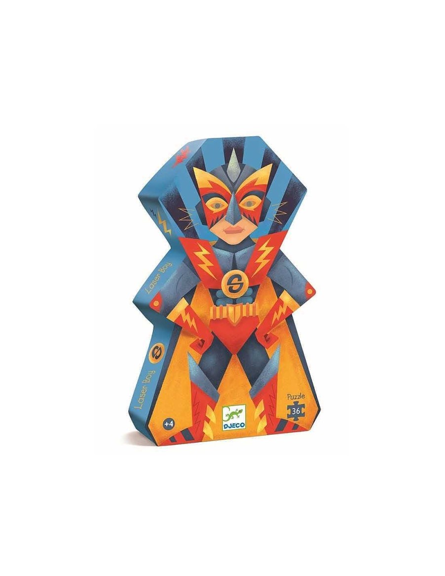 Juguetes Djeco | Puzzle Silueta Laser Boy De Djeco