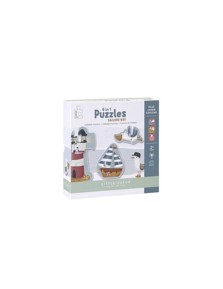 Juguetes Little Dutch | Puzzle Encajable Sailors Bay 6 En 1De Little Dutch