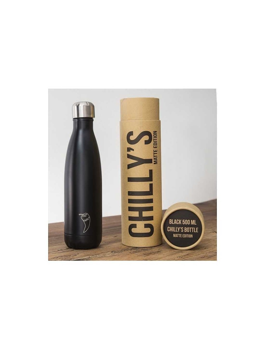 Alimentacion Chilly´s | Botella Chilly'S Negra Mate 500Ml