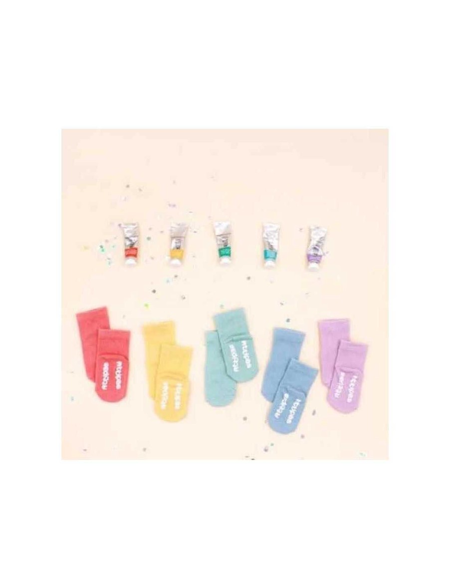 Bebes Y Ninos Attipas | Pack De 5 Calcetines Antideslizantes Attipas Rainbow