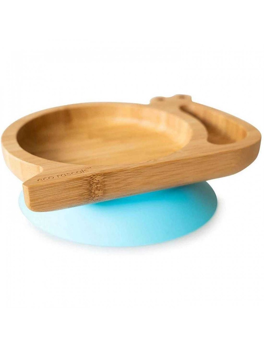 Alimentacion Eco Rascals | Plato Bamboo Caracol Azul De Eco Rascals