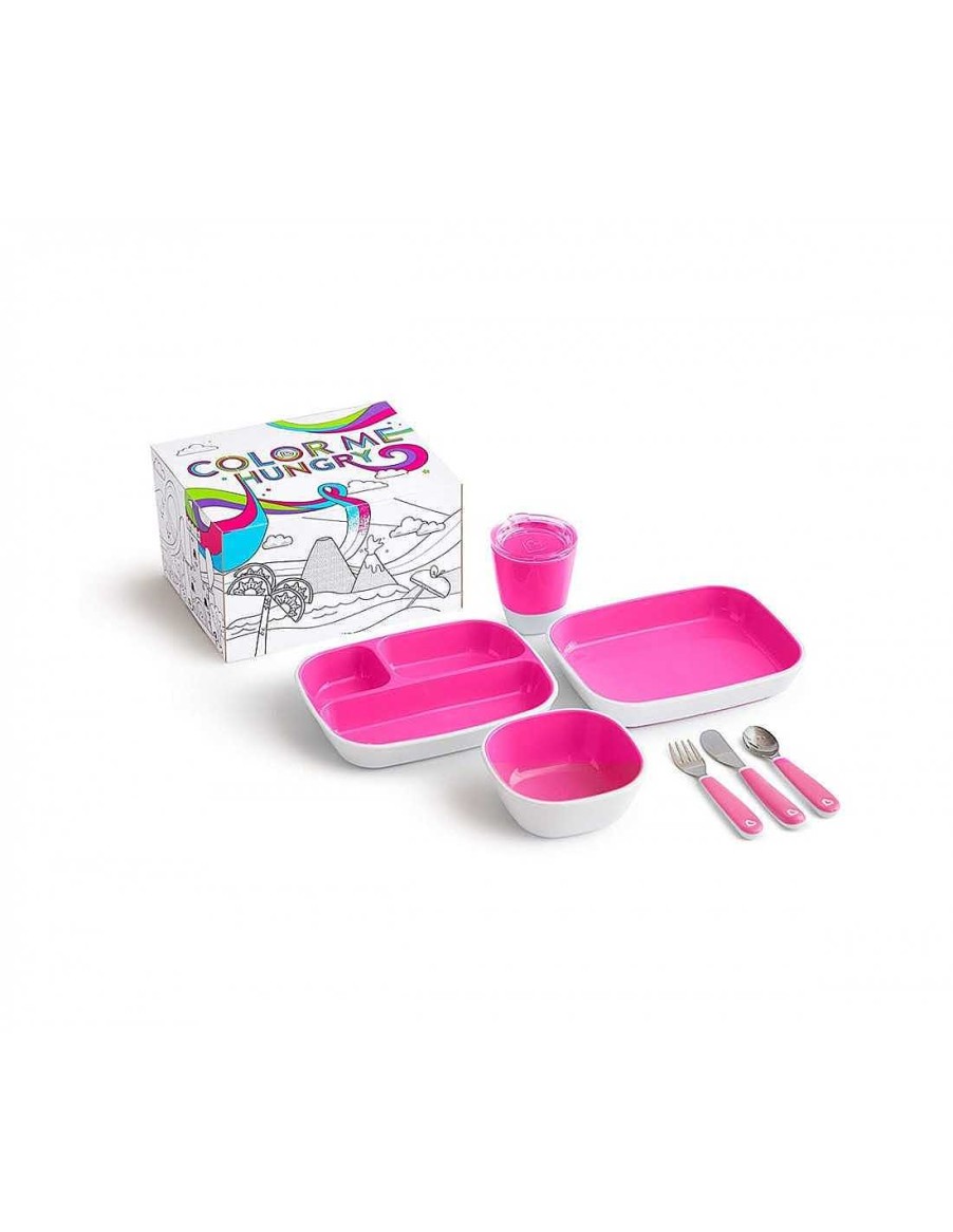 Alimentacion Munchkin | Pack Vajilla Splash Con Caja Para Pintar De Munchkin