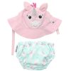 Bebes Y Ninos Zoocchini | Ba Ador Pa Al Bebe Y Gorro Uv Unicornio De Zoocchini