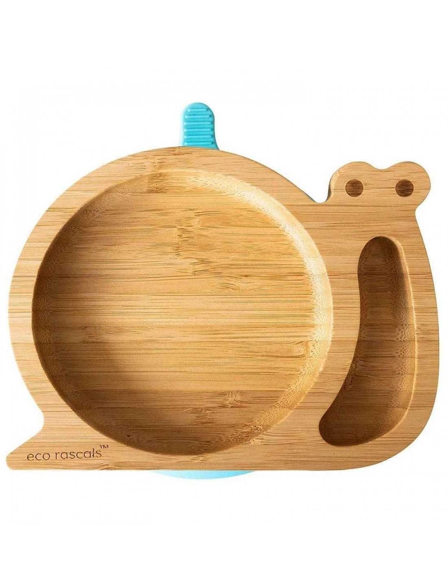 Alimentacion Eco Rascals | Plato Bamboo Caracol Azul De Eco Rascals