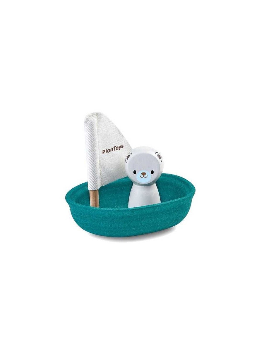 Juguetes PlanToys | Barquito Oso Polar De Plantoys